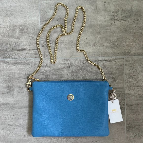 ROBERTA BIAGI Blue Crossbody&Wrislet Made in Italy Leather NWT - Picture 2 of 11